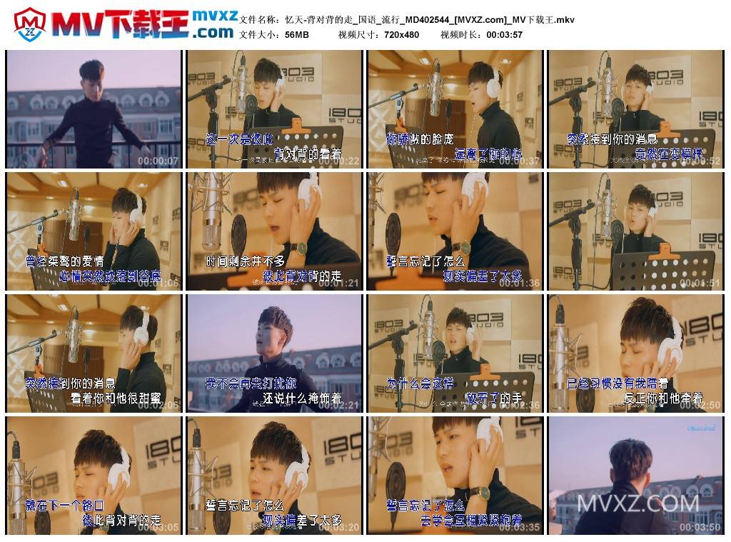 忆天-背对背的走_国语_流行_MD402544